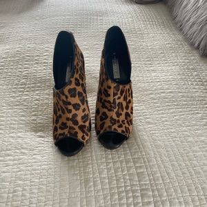 Size 8 BCBG MaxAxaria 4 inch open toe heels.